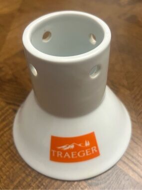Traeger Chicken Throne Porcelain Vertical Roaster Stand Grill Smoker Accessory